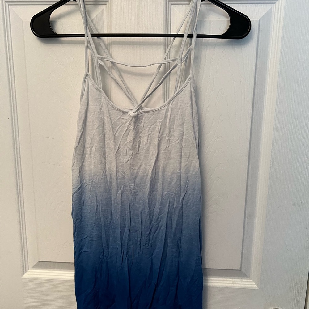 American Eagle Blue Ombre Strappy Tank Top